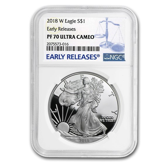 2018-W Proof American Silver Eagle PF-70 NGC (Early Releases) 2018-W Proof American Silver Eagle PF-70 NGC (Early Releases)