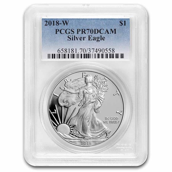 2018-W Proof American Silver Eagle PR-70 PCGS 2018-W Proof American Silver Eagle PR-70 PCGS
