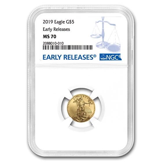 2019 1/10 oz American Gold Eagle MS-70 NGC (Early Releases)
