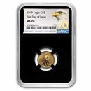 2019 1/10 oz American Gold Eagle MS-70 NGC (FDI)