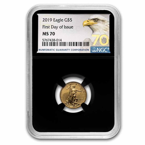 2019 1/10 oz American Gold Eagle MS-70 NGC (FDI) 2019 1/10 oz American Gold Eagle MS-70 NGC (FDI)