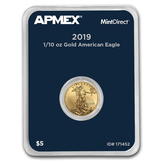 2019 1/10 oz Gold American Eagle (MintDirect® Single) 2019 1/10 oz Gold American Eagle (MintDirect® Single)