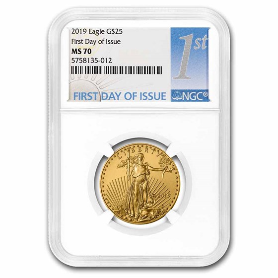 2019 1/2 oz American Gold Eagle MS-70 NGC (FDI) 2019 1/2 oz American Gold Eagle MS-70 NGC (FDI)