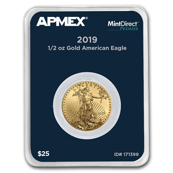 2019 1/2 oz Gold American Eagle (MintDirect® Premier Single) 2019 1/2 oz Gold American Eagle (MintDirect® Premier Single)