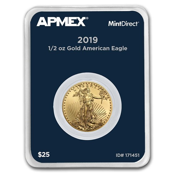 2019 1/2 oz Gold American Eagle (MintDirect® Single) 2019 1/2 oz Gold American Eagle (MintDirect® Single)