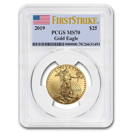 2019 1/2 oz Gold American Eagle MS-70 PCGS (FirstStrike®) 2019 1/2 oz Gold American Eagle MS-70 PCGS (FirstStrike®)