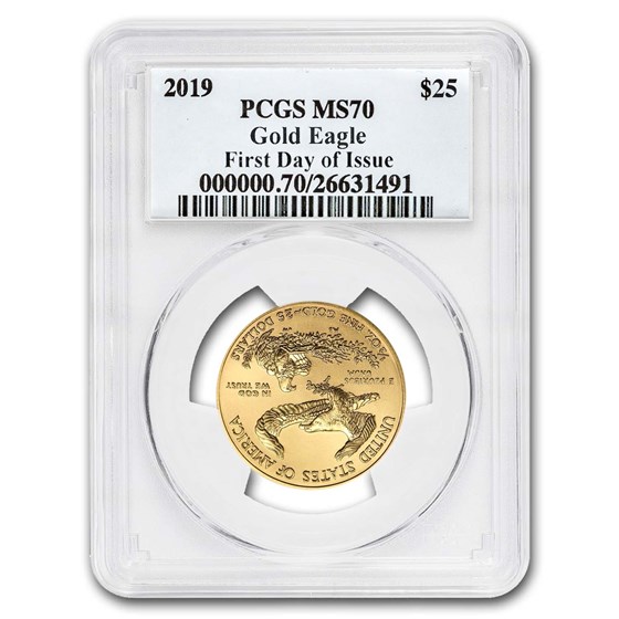 Buy 2019 1/2 oz Gold Eagle MS-70 PCGS (First Day, Black Label) | APMEX