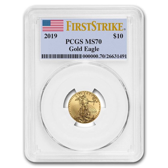 2019 1/4 oz Gold American Eagle MS-70 PCGS (FirstStrike®) 2019 1/4 oz Gold American Eagle MS-70 PCGS (FirstStrike®)