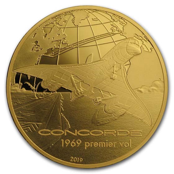 2019 1/4 oz Proof Gold €50 Aviation & History (Concorde) 2019 1/4 oz Proof Gold €50 Aviation & History (Concorde)