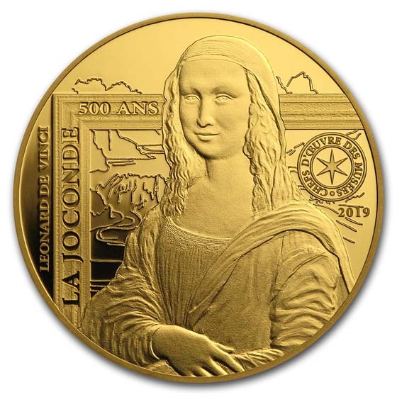 2019 1/4 oz Proof Gold €50 Masterpieces of Museums (Mona Lisa) 2019 1/4 oz Proof Gold €50 Masterpieces of Museums (Mona Lisa)