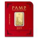 2019 1 gram Gold Bar - PAMP Suisse Lunar Pig Multigram (In Assay)