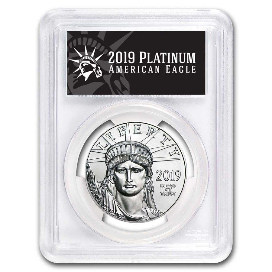 2019 1 oz American Platinum Eagle MS-70 PCGS (FDI, Black Label)