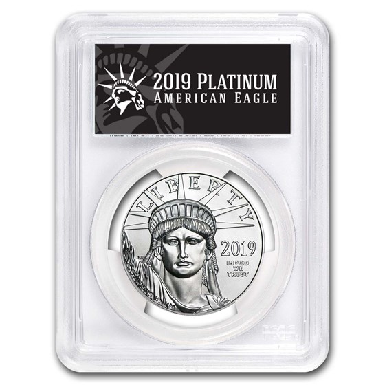 2019 1 oz American Platinum Eagle MS-70 PCGS (FDI, Black Label) 2019 1 oz American Platinum Eagle MS-70 PCGS (FDI, Black Label)