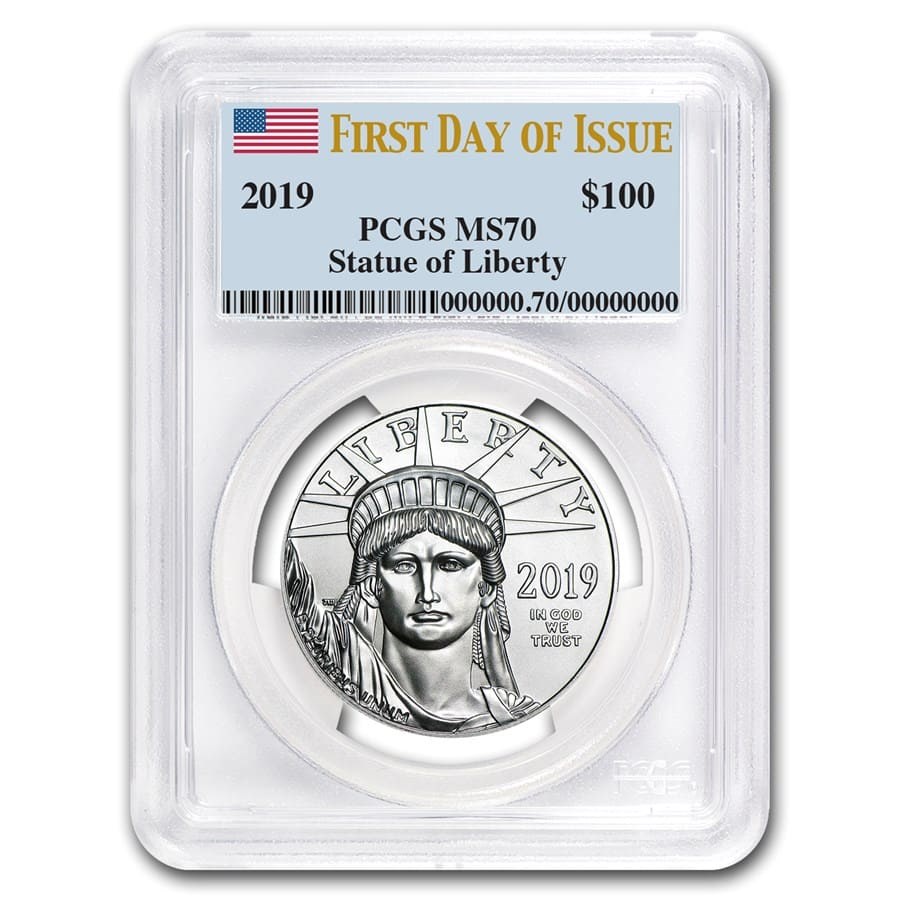 2019 1 oz American Platinum Eagle MS-70 PCGS (First Day of Issue)