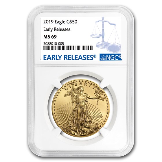 2019 1 oz Gold American Eagle MS-69 NGC (Early Releases) 2019 1 oz Gold American Eagle MS-69 NGC (Early Releases)