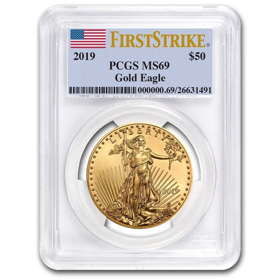 2019 1 oz Gold American Eagle MS-69 PCGS (FirstStrike®) 2019 1 oz Gold American Eagle MS-69 PCGS (FirstStrike®)