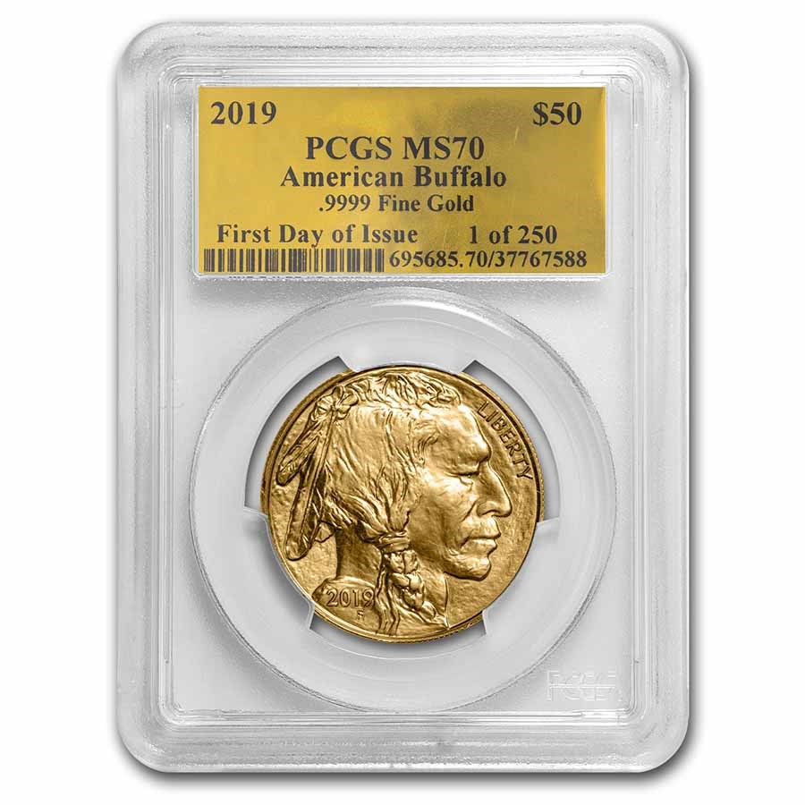Buy 2019 1 oz Gold Buffalo MS-70 PCGS (FDI, Gold Label) | APMEX