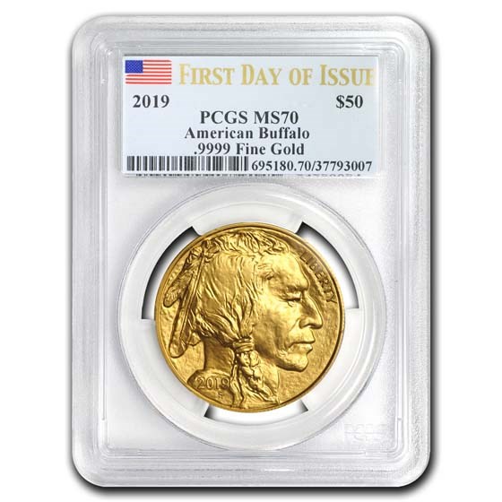2019 1 oz Gold Buffalo MS-70 PCGS (First Day of Issue) 2019 1 oz Gold Buffalo MS-70 PCGS (First Day of Issue)