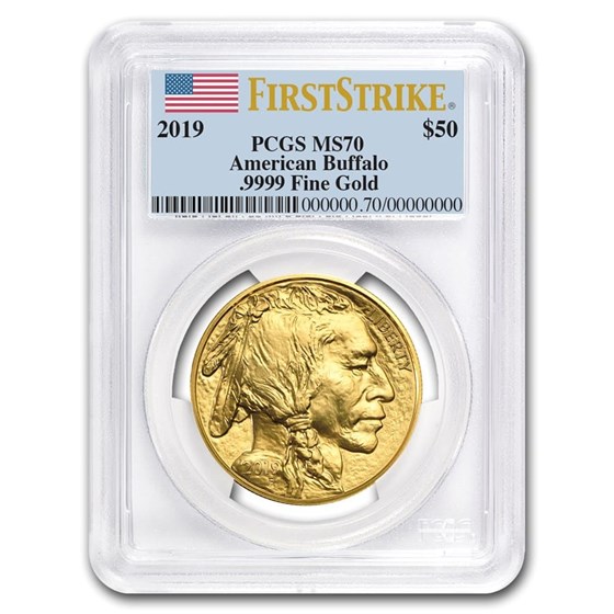 2019 1 oz Gold Buffalo MS-70 PCGS (FirstStrike®) 2019 1 oz Gold Buffalo MS-70 PCGS (FirstStrike®)