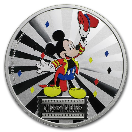 2019 1 oz Silver $2 Disney Carnival Collection: Mickey Mouse 2019 1 oz Silver $2 Disney Carnival Collection: Mickey Mouse