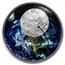 2019 1 oz Silver 50th Anniversary Moon Landing Curved Proof