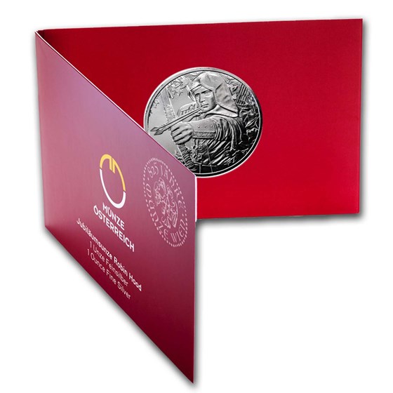 2019 1 oz Silver 825th Anniv Robin Hood (In Card) 2019 1 oz Silver 825th Anniv Robin Hood (In Card)