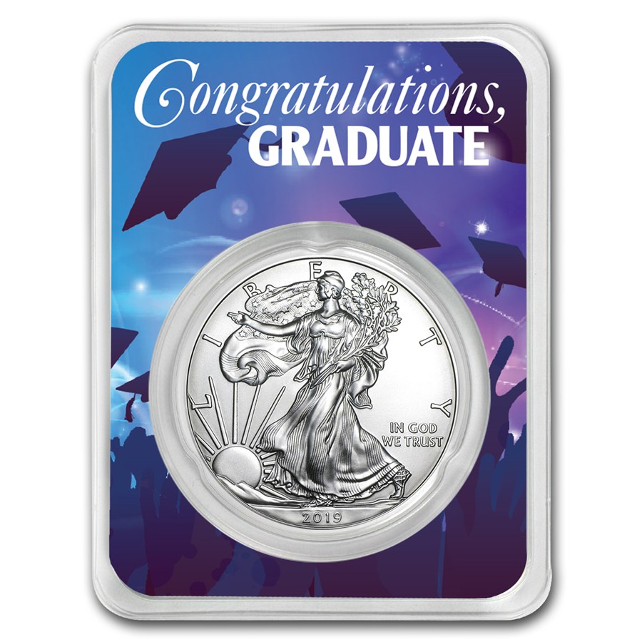Buy 2019 1 oz Silver American Eagle - Graduation Party | APMEX