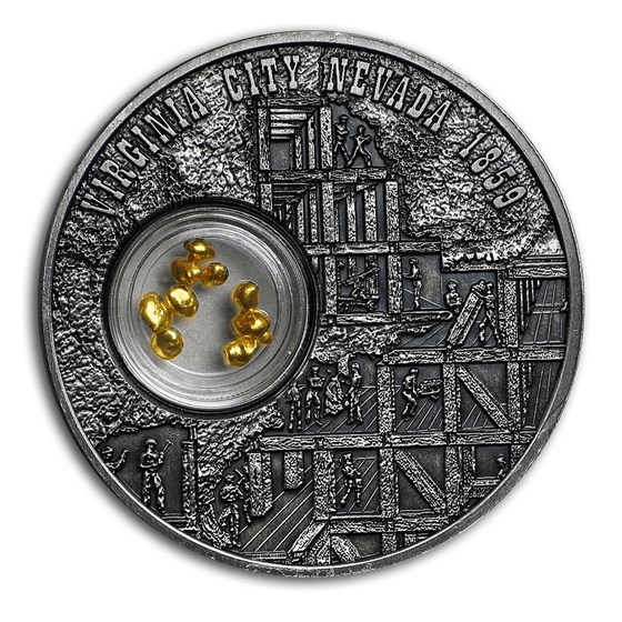 2019 1 oz Silver Nevada Gold and Silver Rush Proof 2019 1 oz Silver Nevada Gold and Silver Rush Proof