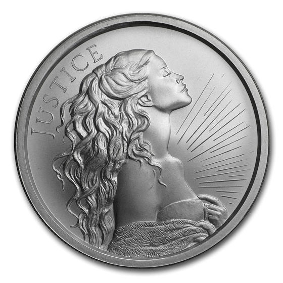 2019 1 oz Silver Shield Round - Justice 2019 1 oz Silver Shield Round - Justice