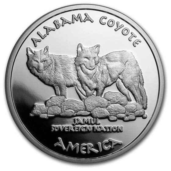 2019 1 oz Silver State Dollars Alabama Coyote 2019 1 oz Silver State Dollars Alabama Coyote