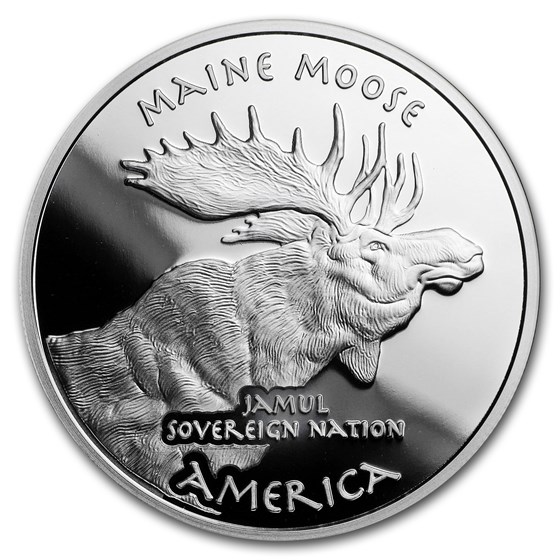 2019 1 oz Silver State Dollars Maine Moose Proof 2019 1 oz Silver State Dollars Maine Moose Proof
