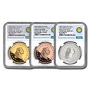 2019 (1794) Flowing Hair Dollar Restrike 3 Coin Set PF-70 NGC