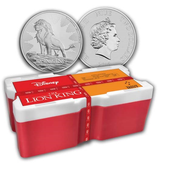 2019 250-Coin 1 oz Silver $2 Disney Lion King Monster Box BU