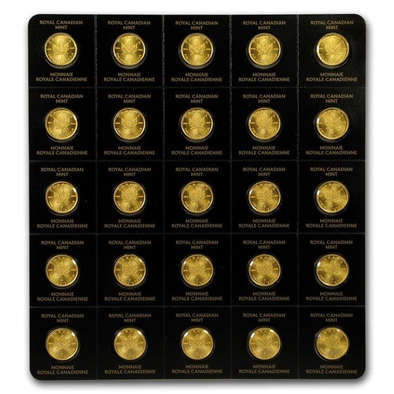 2019 25x 1 gram Gold Maple Leafs Maplegram25™ (In Assay Sleeve) 2019 25x 1 gram Gold Maple Leafs Maplegram25™ (In Assay Sleeve)
