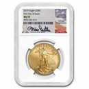 2019 4-Coin American Gold Eagle Set MS-70 NGC (FDI, Castle)