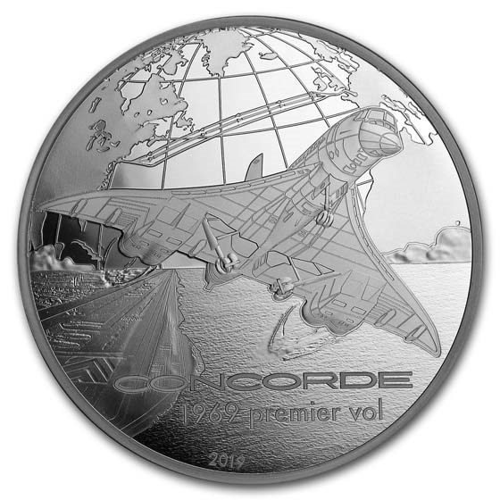 2019 5 oz Proof Silver Aviation & History (Concorde) 2019 5 oz Proof Silver Aviation & History (Concorde)