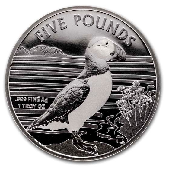 2019 Alderney 1 oz Silver Puffin BU 2019 Alderney 1 oz Silver Puffin BU