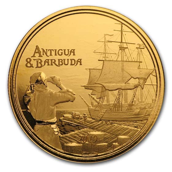 2019 Antigua & Barbuda 1 oz Gold Rum Runner BU