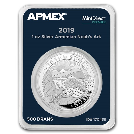 2019 Armenia 1 oz Silver Noah’s Ark (MintDirect® Premier Single) 2019 Armenia 1 oz Silver Noah’s Ark (MintDirect® Premier Single)