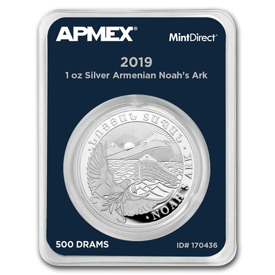 2019 Armenia 1 oz Silver Noah’s Ark (MintDirect® Single) 2019 Armenia 1 oz Silver Noah’s Ark (MintDirect® Single)