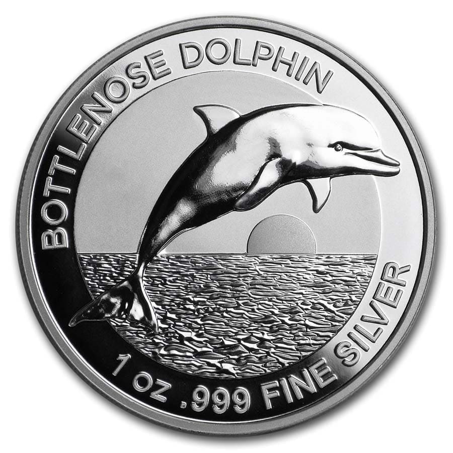2019 AUS 1 oz Silver $5 Dolphin Proof (High Relief, w/Box & COA)