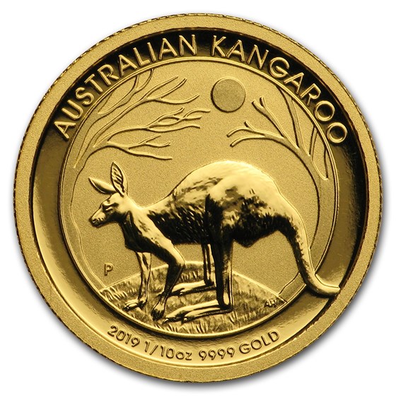 2019 Australia 1/10 oz Gold Kangaroo BU