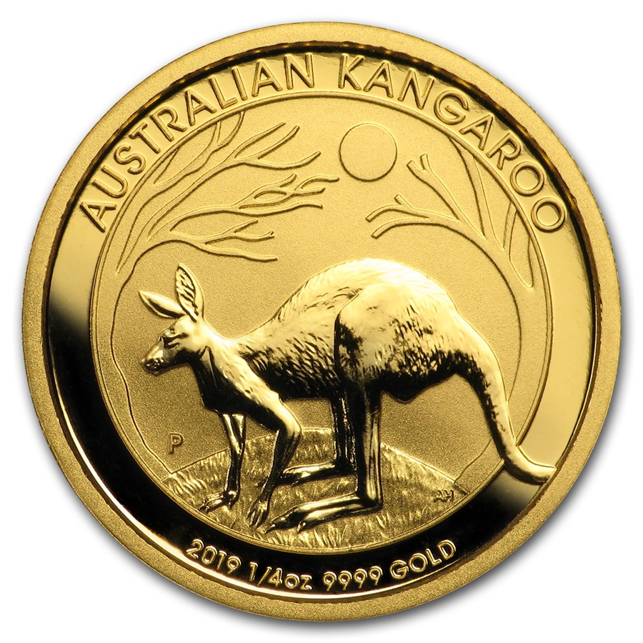 2019 Australia 1/4 oz Gold Kangaroo BU