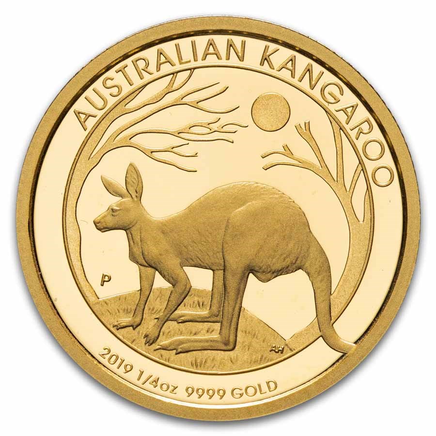 2019 Australia 1/4 oz Gold Kangaroo Proof (Coin Only)