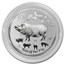 2019 Australia 1 kilo Silver Lunar Pig BU