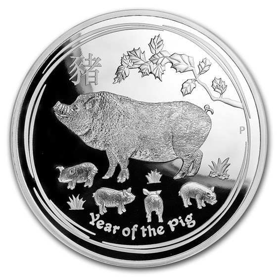 2019 Australia 1 kilo Silver Lunar Pig Proof (w/Box & COA) 2019 Australia 1 kilo Silver Lunar Pig Proof (w/Box & COA)