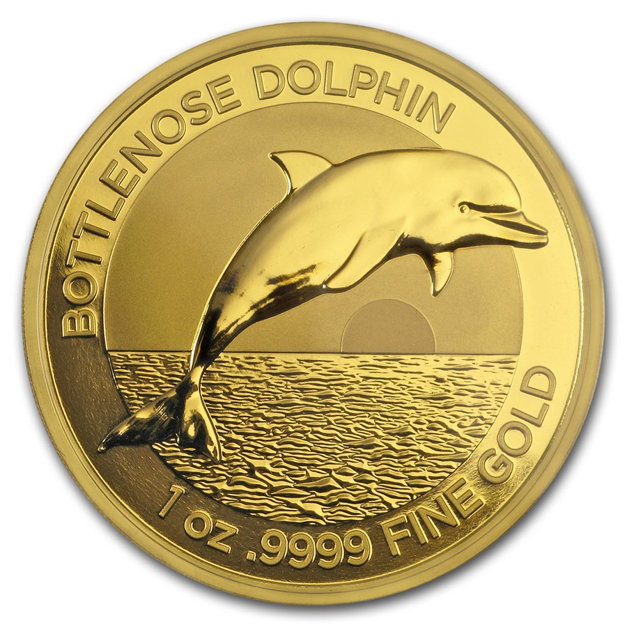 2019 Australia 1 oz Gold $100 Dolphin BU (w/Box & COA)