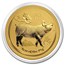 2019 Australia 1 oz Gold Lunar Pig BU (Series II)