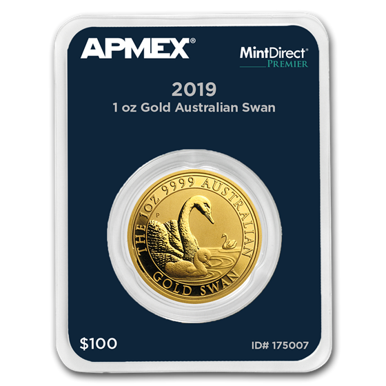 2019 Australia 1 oz Gold Swan (MintDirect® Premier Single) 2019 Australia 1 oz Gold Swan (MintDirect® Premier Single)
