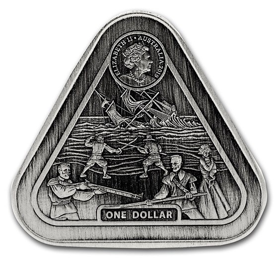 2019 Australia 1 oz Silver $1 Batavia Shipwreck Antiqued 2019 Australia 1 oz Silver $1 Batavia Shipwreck Antiqued